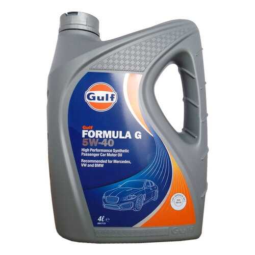 Моторное масло GULF Formula G SAE 5W-40 (4л) GULF арт. 5056004113029 в Башнефть
