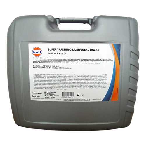 Моторное масло Gulf Super Tractor Oil Universal 10W-40 20л в Башнефть