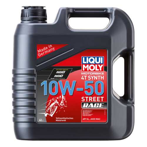 Моторное масло Liqui moly Motorbike 4T Synth Street Race 10w-50 4л в Башнефть