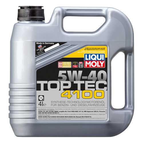 Моторное масло Liqui moly Top Tec 4100 5W-40 4л в Башнефть