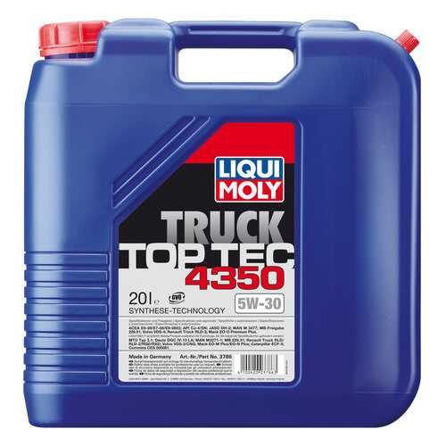 Моторное масло Liqui moly Top Tec Truck 4350 5W-30 20л в Башнефть