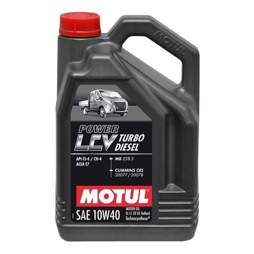 Моторное масло Motul Power LCV Turbo Diesel 10W-40 5л в Башнефть