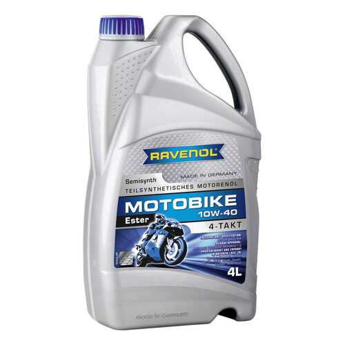 Моторное масло Ravenol Motobike 4-T Ester 10W-40 4л в Башнефть