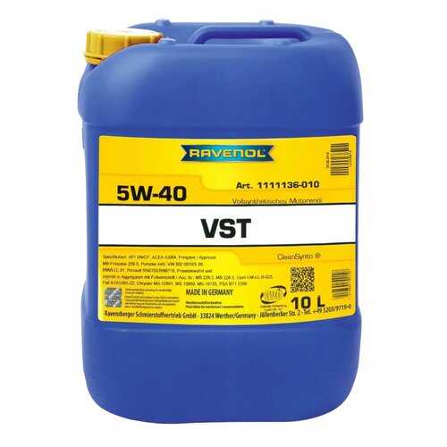 Моторное масло Ravenol VST 5W-40 10л в Башнефть