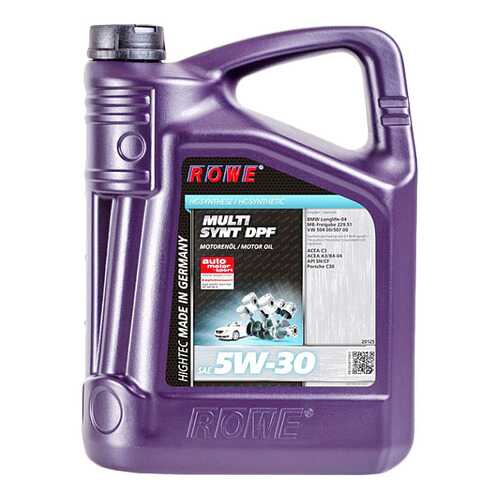 Моторное масло Rowe Hightec Multi Synt DPF 5W-30 5л в Башнефть
