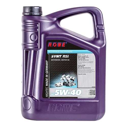 Моторное масло Rowe Hightec Synt RS 5W-40i 5л в Башнефть