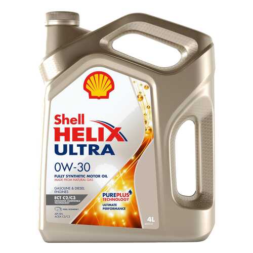 Моторное масло Shell Helix Ultra 0w30 4л в Башнефть