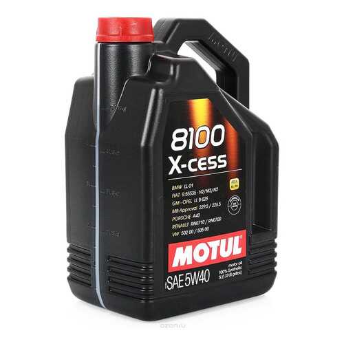 MOTUL 109776 Масло моторное Motul 8100 X-cess A3/B3/B4 5W40 синтетическое 5 л 109776 в Башнефть