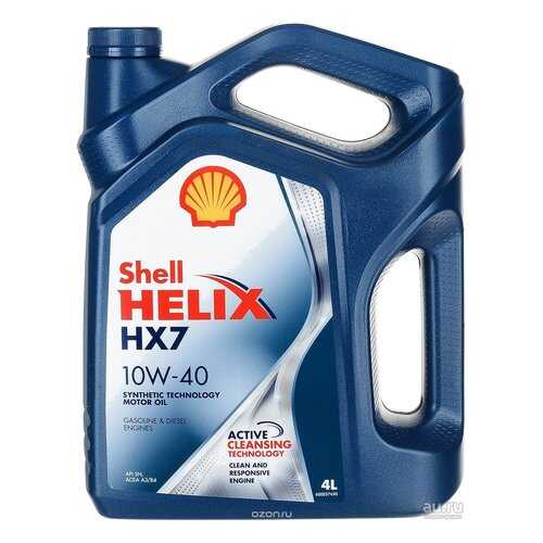 Shell М/Масло П/Синтетика Shell Helix Hx7 10w-40 4l в Башнефть