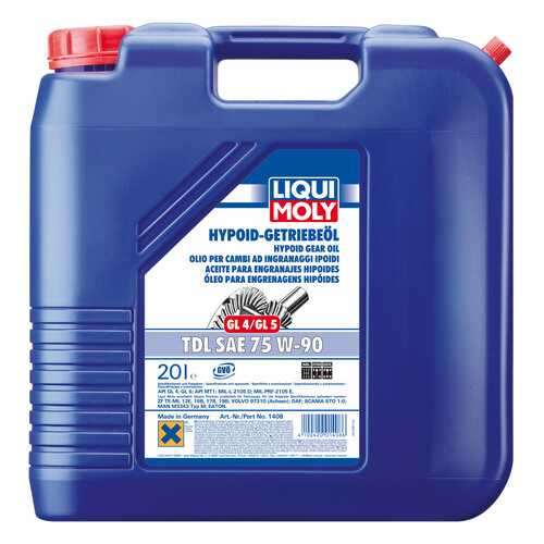 Трансмиссионное масло LIQUI MOLY Hypoid-Getriebeoil 75w90 20л 1408 в Башнефть