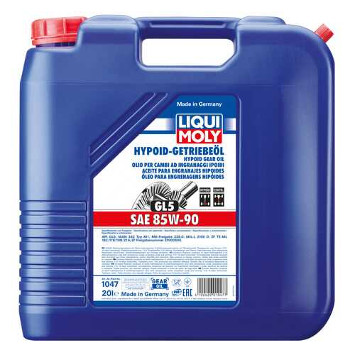 Трансмиссионное масло LIQUI MOLY Hypoid-Getriebeoil 85W90 20л 1047 в Башнефть