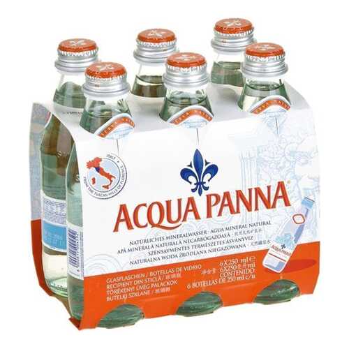 Вода минеральная Acqua Panna столовая негазированная стекло 6 шт по 0.25 л в Башнефть