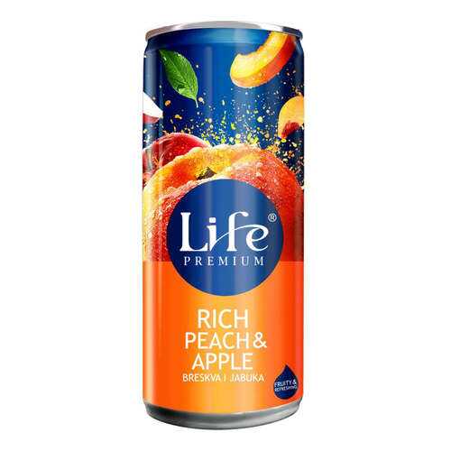 Сок яблочно-персиковый Life Premium Румяный персик 0.25 л в Башнефть